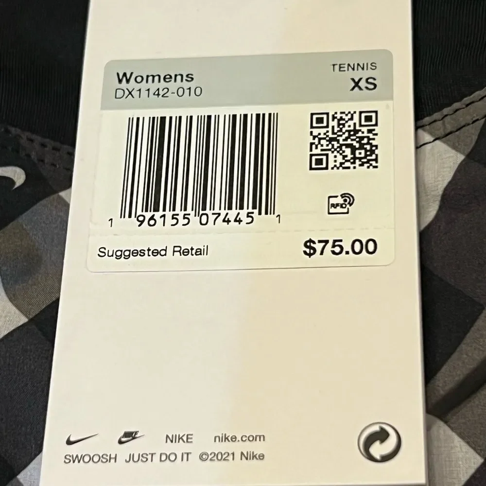 Nike Women's Dri-FIT Club Printed XS Tennis Skort-‎ New With Tags